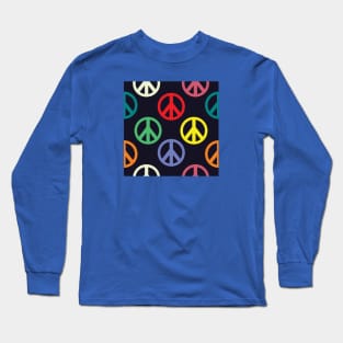 Colorful Peace Prosperity Calm Pattern Long Sleeve T-Shirt